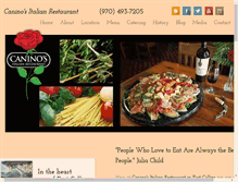 Tablet Screenshot of caninositalianrestaurant.com